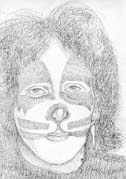 Peter Criss drawing masked